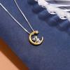 Moon And Star Rabbit Zodiac 925 Sterling Silver Clavicle Chain Pendant Necklaces