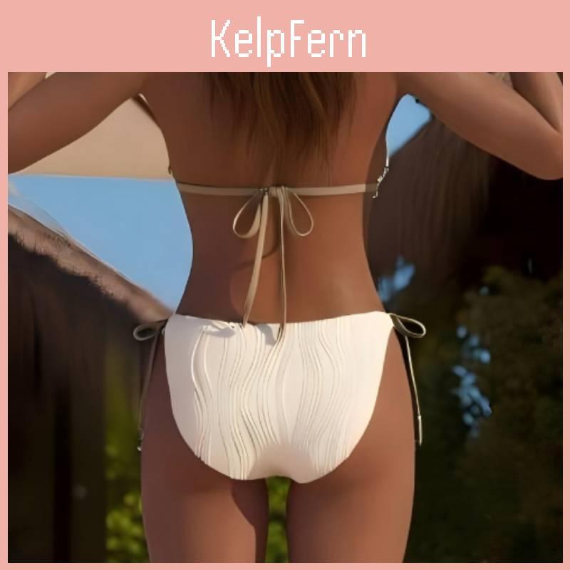 Women Sexy Solid Color Bikini Set With Polyester Fabric For Water Sports And Beach Relaxation