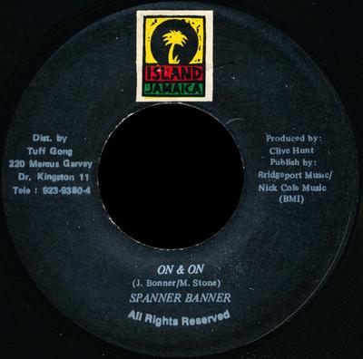 7inch Record SPANNER BANNER - On & On NONE Island Jamaica Jamaica Reggae, Ska & Dub Used