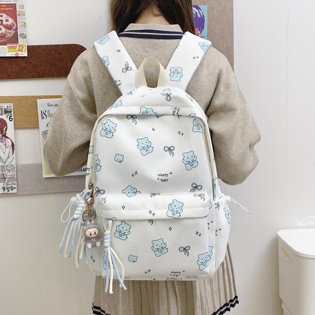 Chic Cartoon Backpack: Cute, Lightweight, High-Capacity Schoolbag & Sweet Casual Style for Students