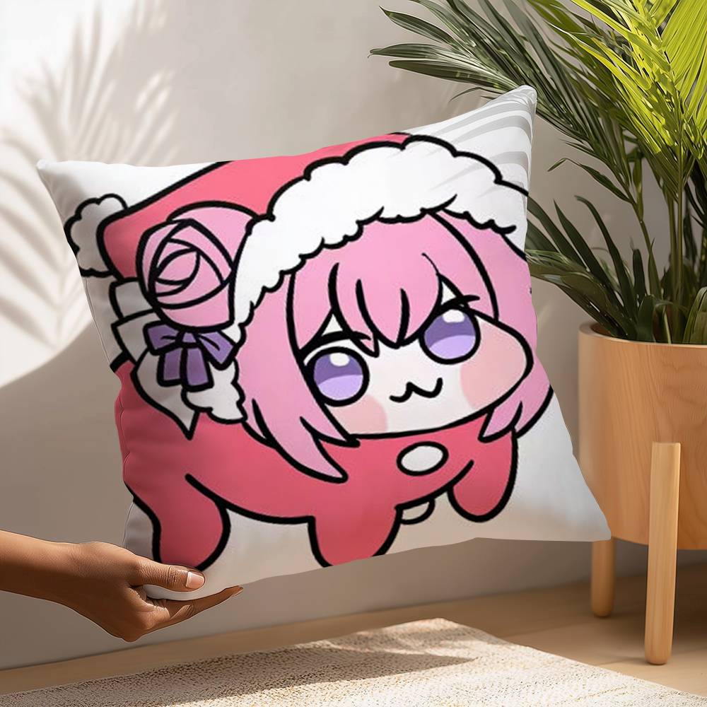 

N-Nikke DORO Doll Dog Pillow Case Plush Fabric Soft Pillowcase Double Sided Print Cushion Cover Household Gifts 12x12Inch