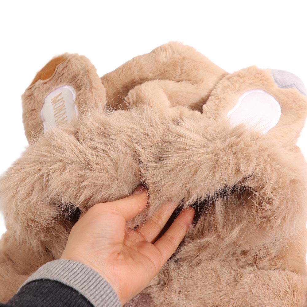 Ear Protection Winter Beanie Winter Fluffy Hat Leisure Bib Scarf Hat  Streetwear
