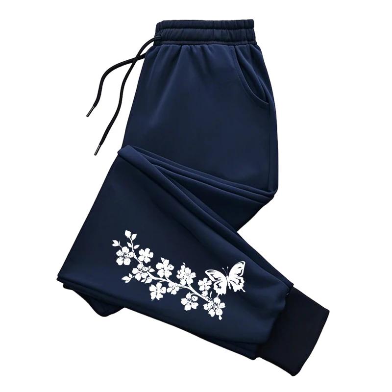 Arrival Women's Butterfly Print Sweatpants All Season Daily Casual Sport Jogging Pants Ladies Gym Fitness Trousers