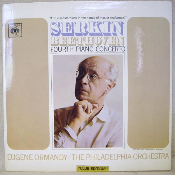 

LP Record LUDWIG VAN BEETHOVEN RUDOLF SERKI Fourth Piano Orchestra 72360 CBS 1965 German Dem Classical Used