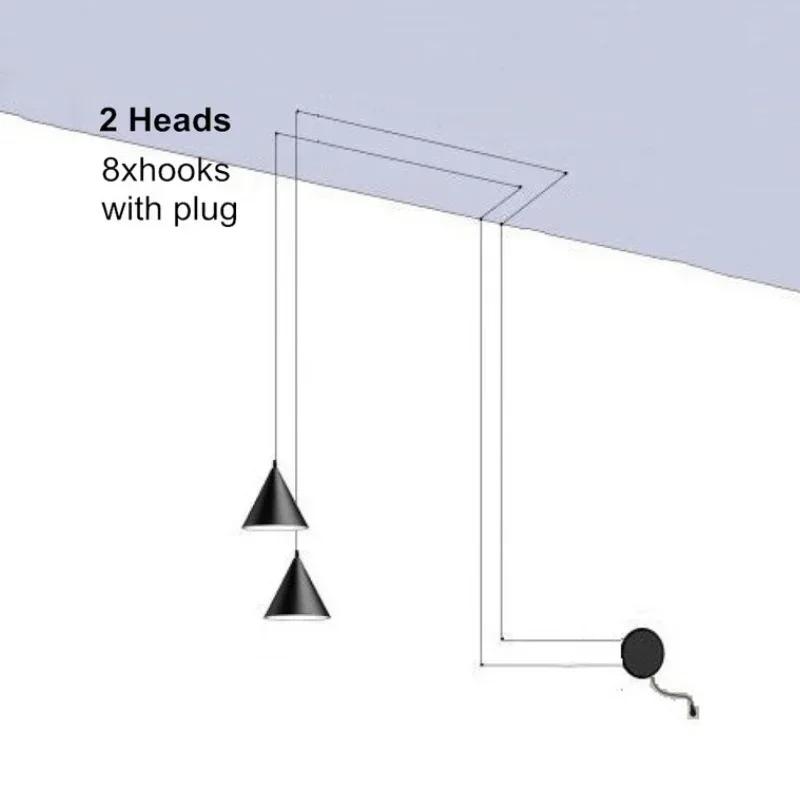 Nordic Minimalist Bedside Line Geometric Chandelier Personality DIY Modern about Bedroom Decor Bar Single Head Small Chandelier