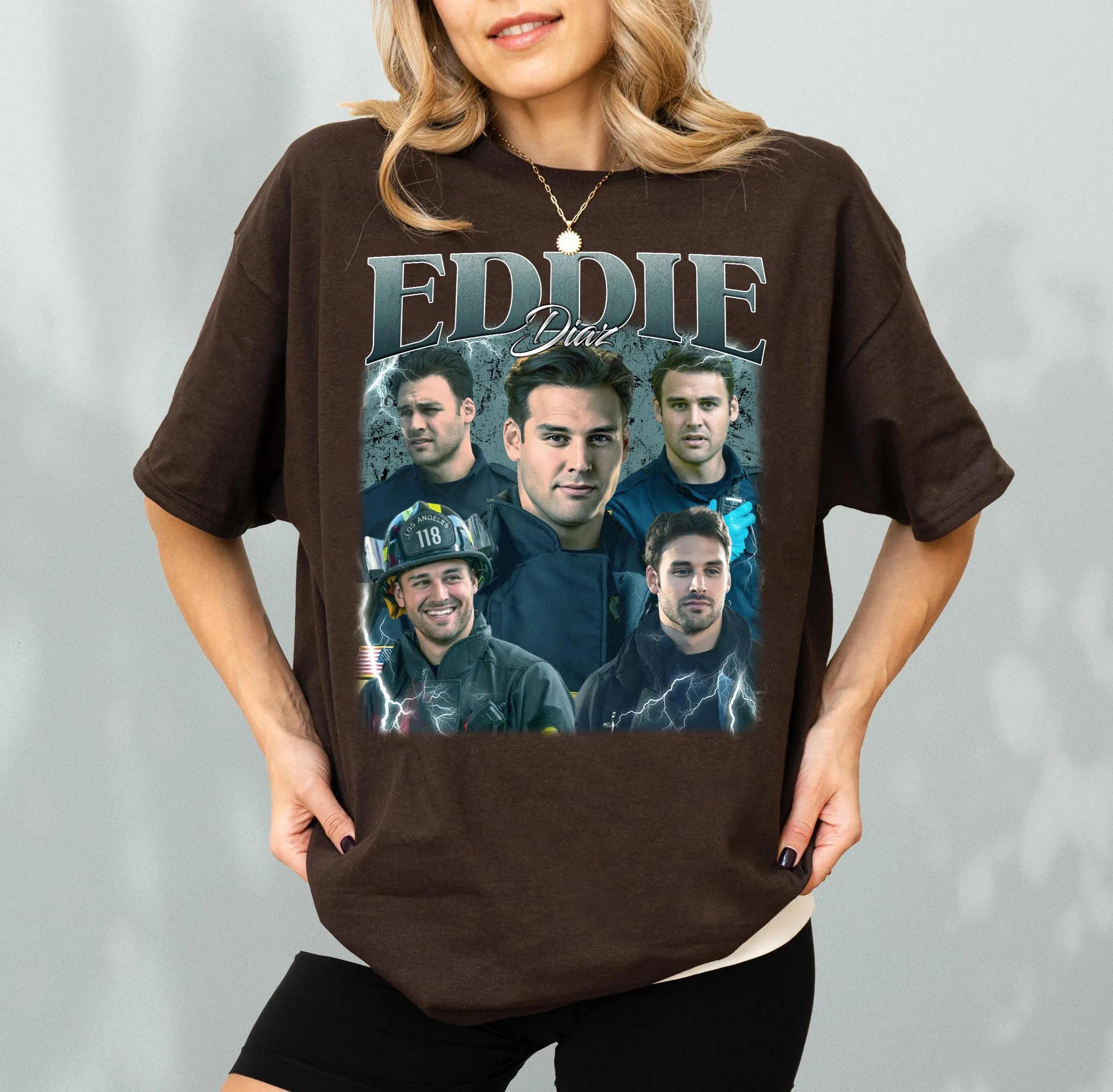 

Eddie Diaz Vintage Shirt Eddie Diaz Merch Gift 911 Fan Tee Shirts for Women Y2k Top 3XL
