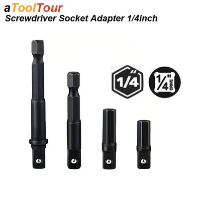 Adaptateur hexagonal 1/4 vers douille pour perceuse à percussion, clé, tournevis à écrou, convertisseur carré, embout de conversion, joint de conversion, rallonge