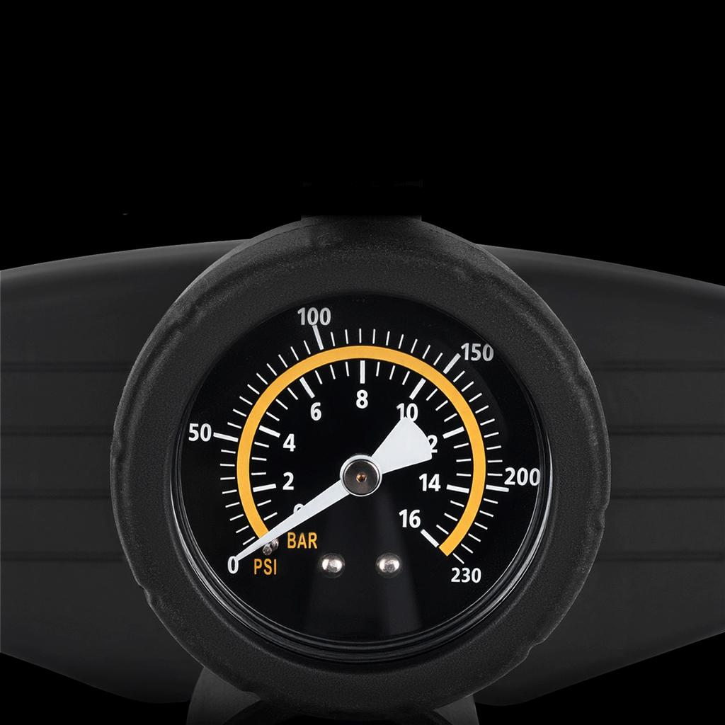 Pompka rowerowa podłogowa z manometrem 160 PSI 11 bar - czarna