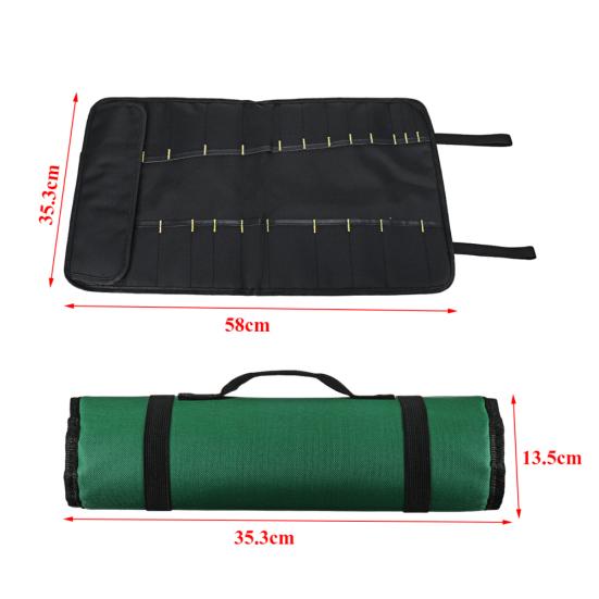 22 Pockets Portable Carrying Kitchen Chef Knife Roll Bag Cutlery Storage Case
