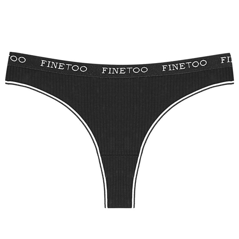 

FINETOO 1 шт. женские хлопковые бесшовные стринги сексуальное красочное полосатое нижнее белье трусики S-XL стринги женское нижнее белье с надписью на талии S