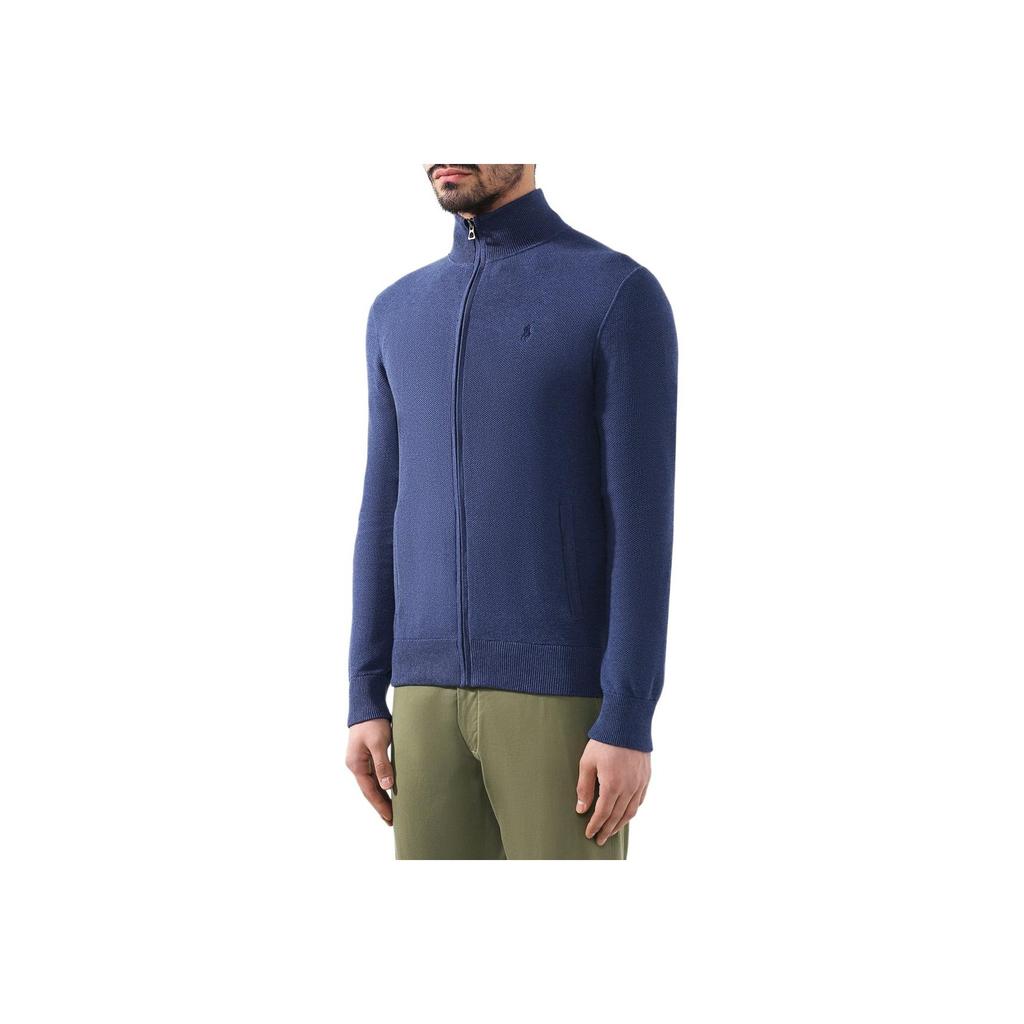 Polo Ralph Lauren Embroidered Pony Full-Zip Textured Knit Sweater Men Sweater 710936906-001