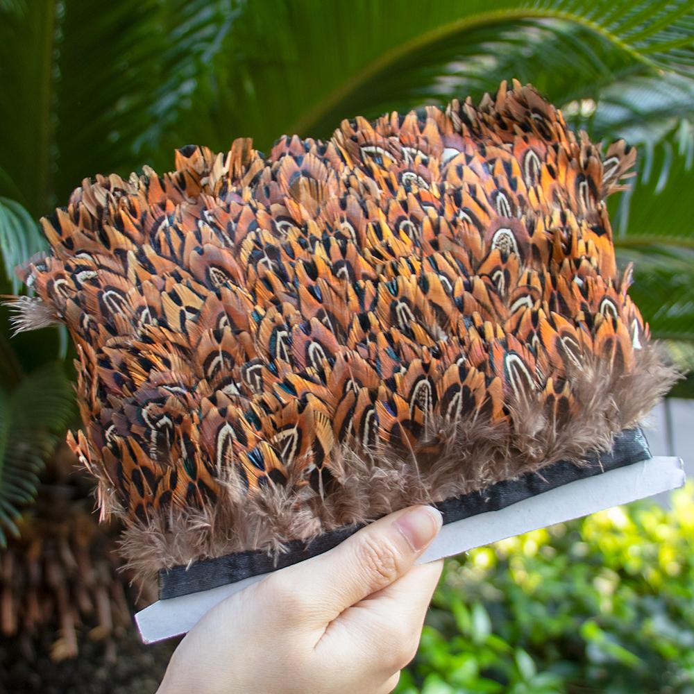 

1 Meter Rooster Chicken Feathers Trims Fringe Natural Pheasant feather Ribbon for Costume Party Clothing Sewing Accessory 4-6 CM 4-6 CM