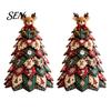 Craft Kits for Home Decor DIY Quilted Fabric Christmas Tree Kit, Vintage Patchwork Sewing Set Festive Projects Holidays Tabletop Decor, Handmade Xmas
