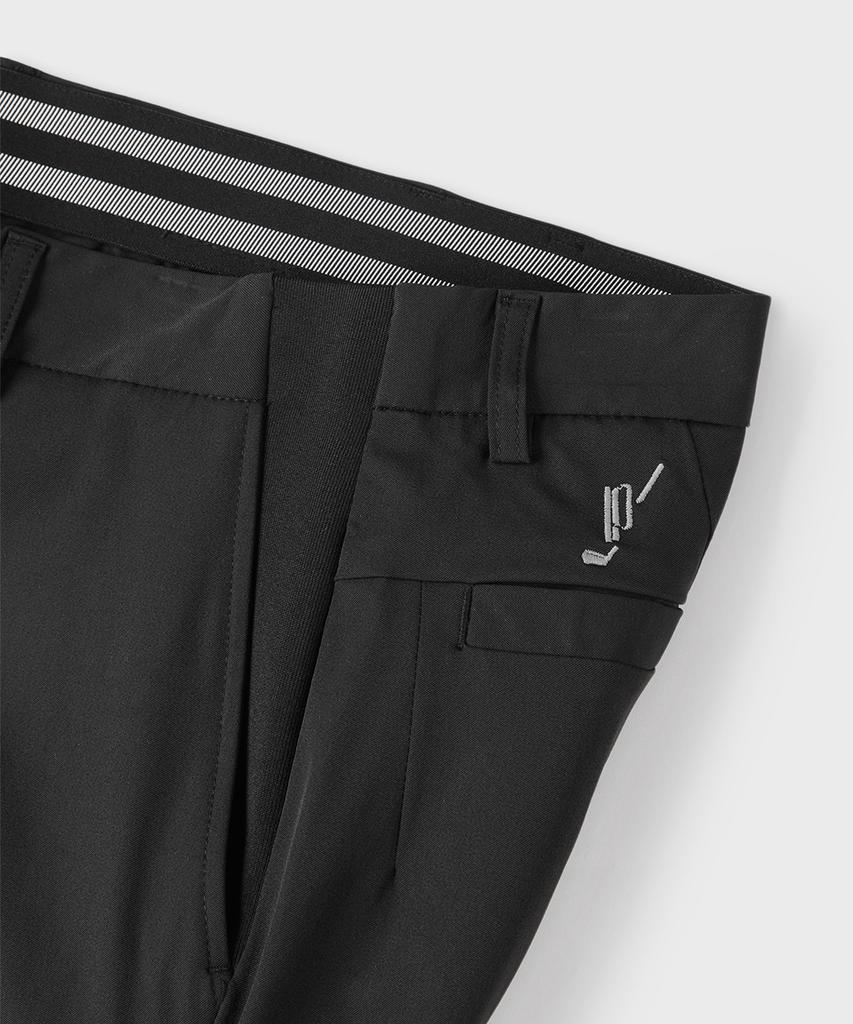 PANICALE Black Golf Nylon Regular Slim Fit Pants