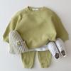 Baby Suit Cotton Round Neck Sweater Sports Suit Baby Casual Cartoon Two-piece Set
