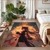 Anti‑Slip Crystal Velvet Floor Rug, Genshin Impact Design Carpet for Indoor Living Bedroom Home Decoration