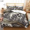 Pink Leopard Black Zebra Print Quilt Cover Soft And Comfortable Duvet Cover Pillowcase Bedding Set Machine Washable 3 Pieces