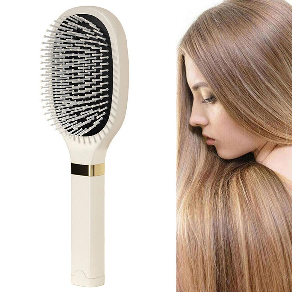 Magnetic Stand Air Cushion Hair Brush with Video Detangler Anti Static Massage Comb for Smoothing and Volumizing Hair