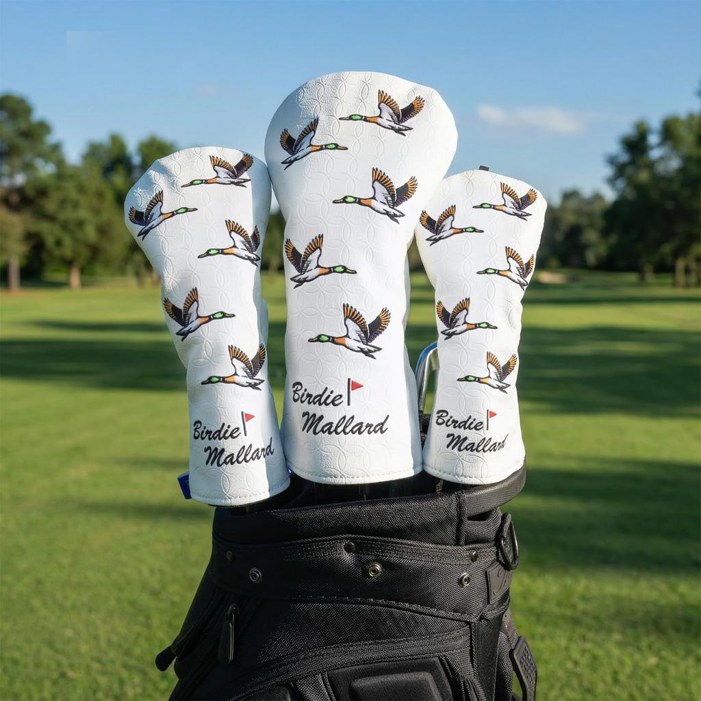 Golf Head Cover Simple Design Birdie Mallard Embroidery High Quality