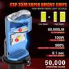 2 st H4 LED Dubbla Projektorstrålkastarlampor Canbus HB2 9003 LED Lins Strålkastare 100W 60000LM 6500K Billampor Hi/Low Beam för Auto Motorcykellampa LHD