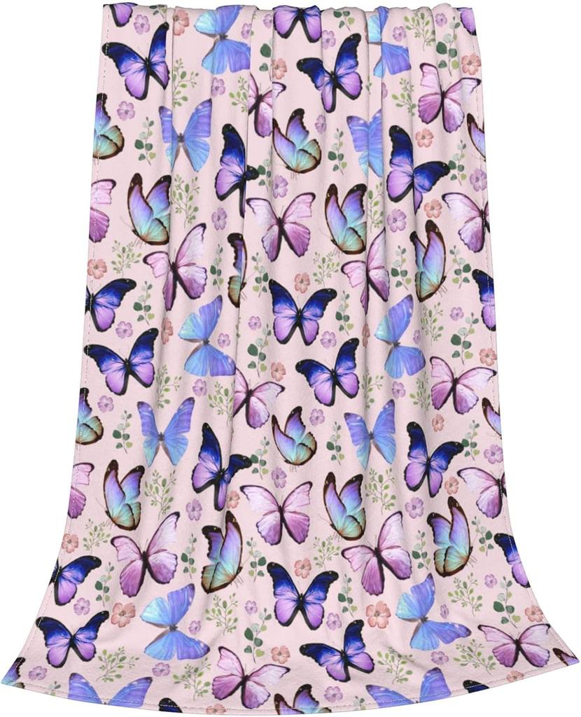 Decorative Butterfly Throw Blanket For Sofa Couch Living Room Home Decor Seasonal Tapestry Cozy Gift Art Print