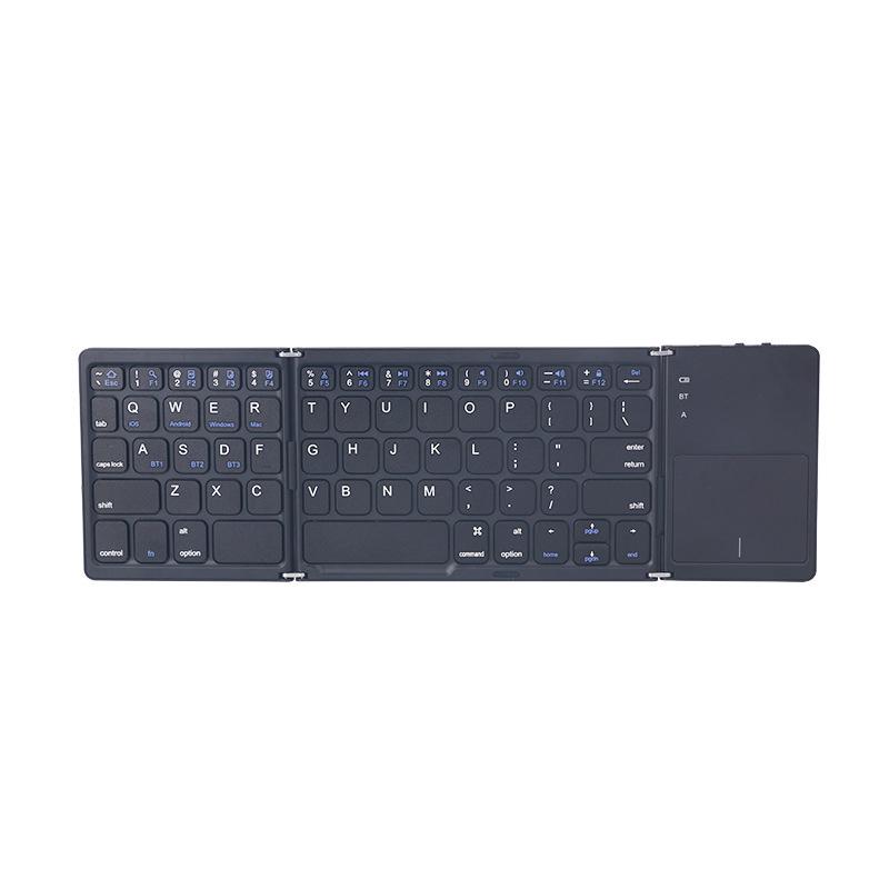Ultra-Thin Tri-fold Bluetooth Keyboard with Touchpad for Phone/Computer
