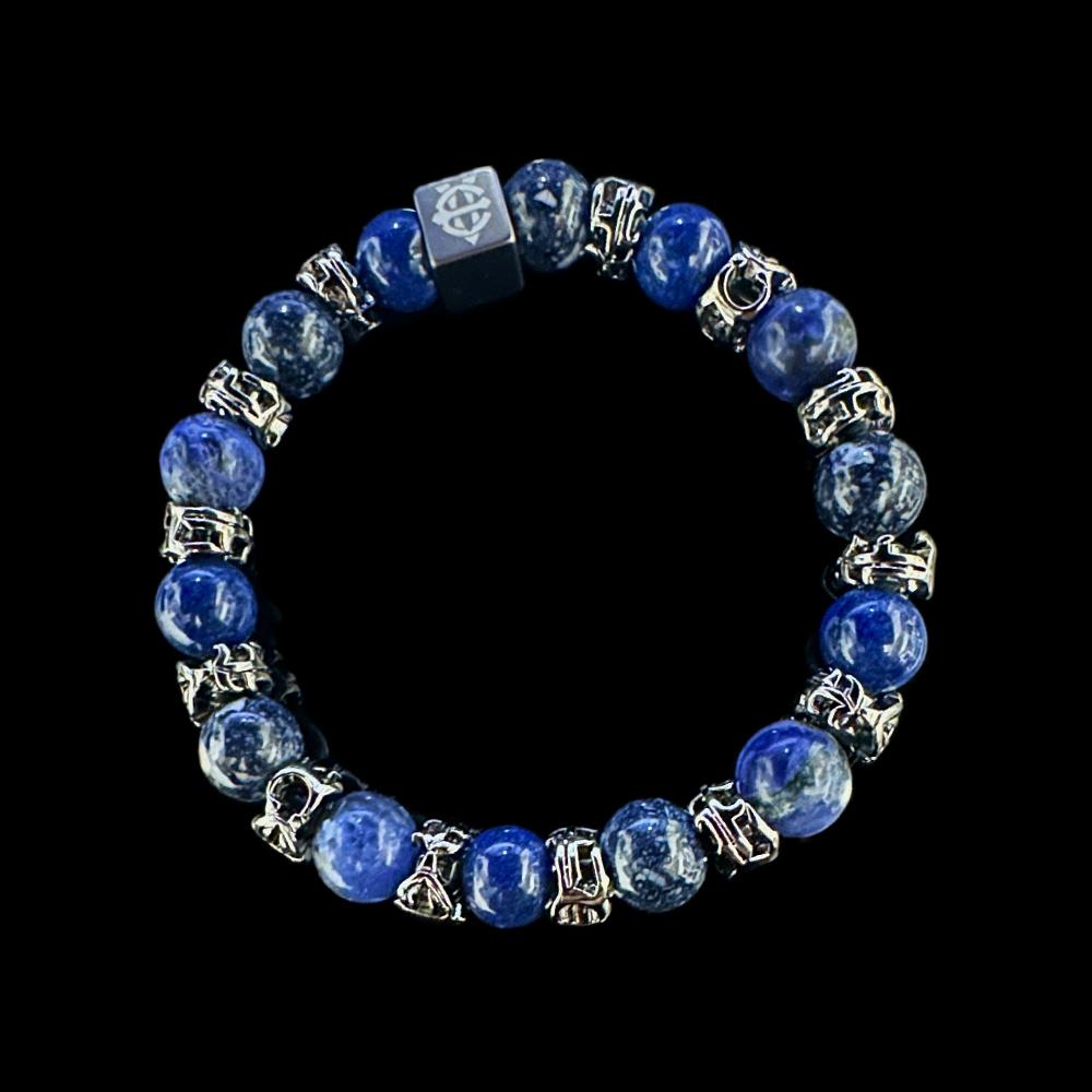 Eightvolume Ev Emblem Bead Bracelet (Blue)