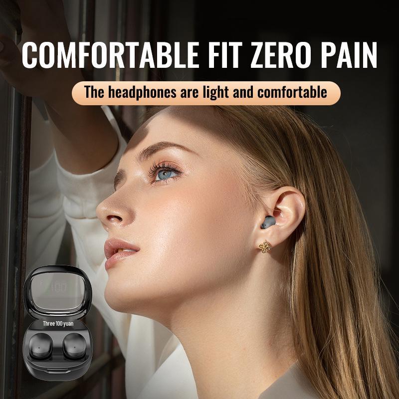 SK19 Bluetooth Headset: True Wireless Noise-Cancelling In-Ear Design, Ultra-Compact for Sleep.
