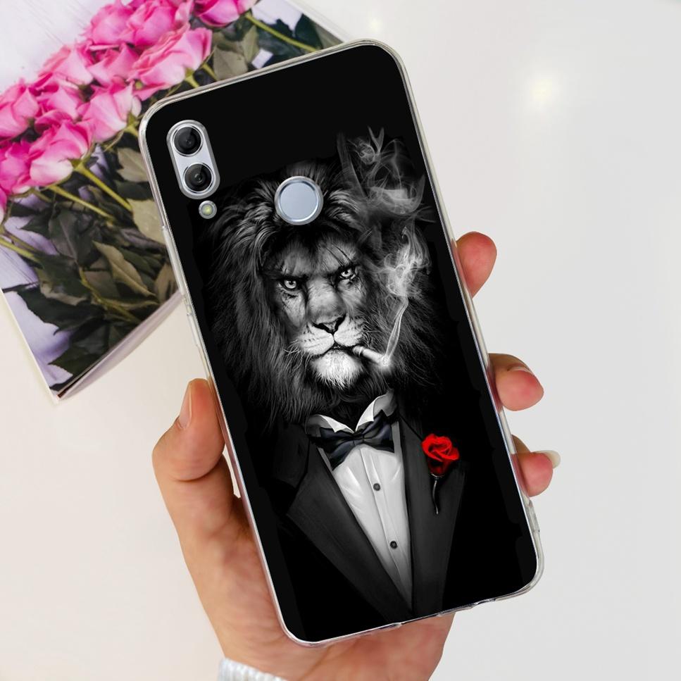 For Honor 10 Lite HRY-LX1 Case Luxury Flower Love Soft TPU Silicone Clear Cover For Huawei Honor 10Lite 6.21" Phone Case Fundas