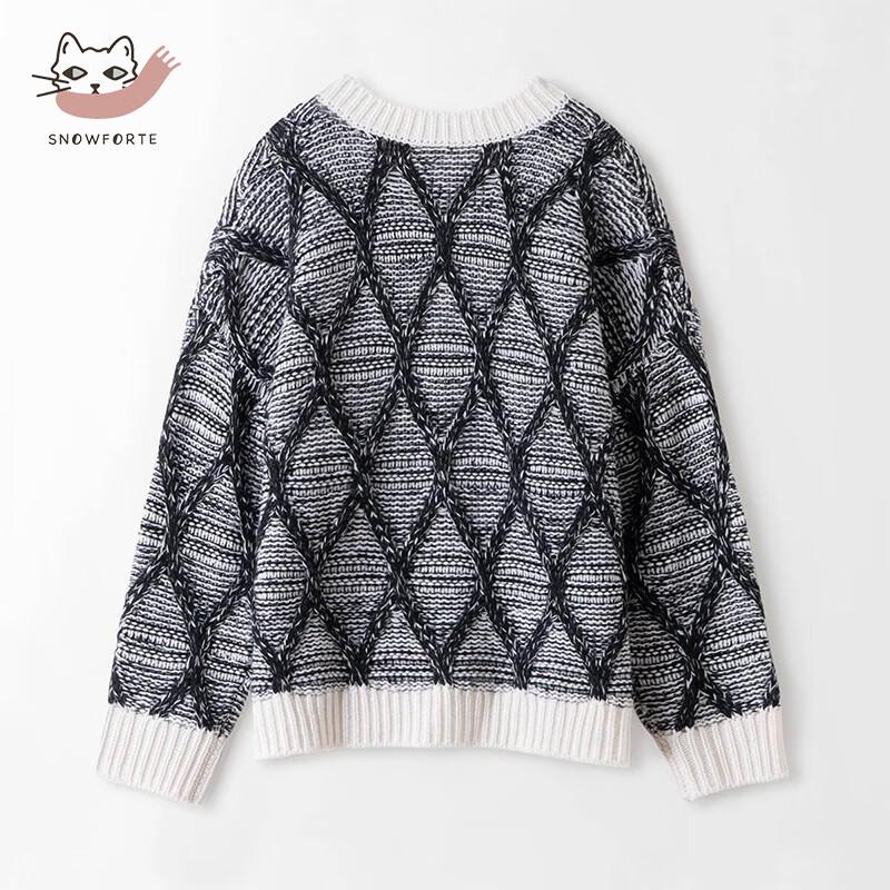 Snoford Women's Argyle Cashmere Blend Sweater