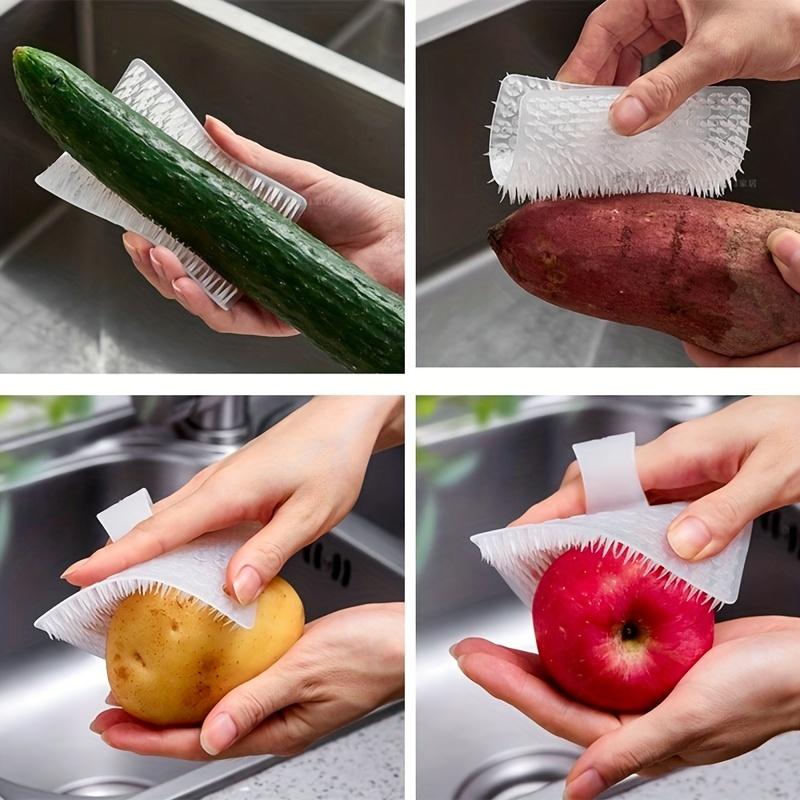 1/3/5pcs Plastic Soft Dish Scrubber Crevice Brush Multifunctional Household Fruit Vegetable Kitchen Cleaning Tool Accessories