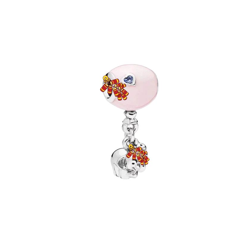 Pan Jia S925 Zodiac Cartoon Pendants: White Copper Beads for DIY Bracelets & Light Luxury Necklaces