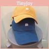 Trendy M Beige Letter Soft Brim Baseball Hat For Women Sunshield Summer