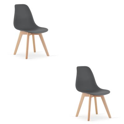 Kito Chair Dark Gray / Natural Legs X 2