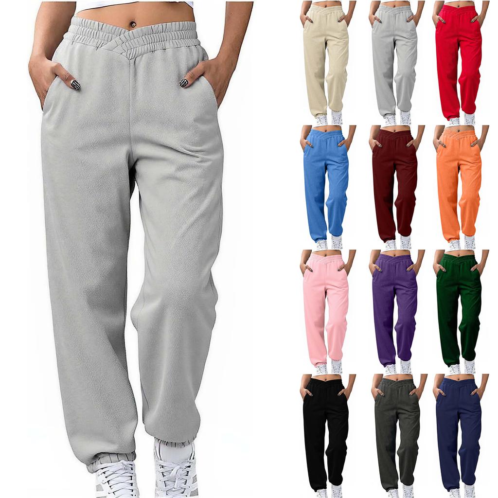 Sweatpants Women Pants With Pockets Fleece Lined Joggers Loose Jogger Pants