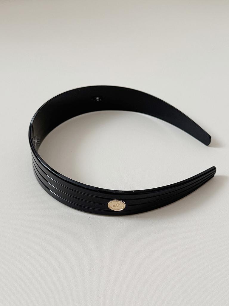 Oar Line Wide Hairband (Black)