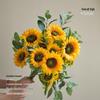 Sunflower Silk Flower Arrangement: Artificial Dried Flowers for Living Room, Dining Table, and Photo Props