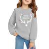 Christmas Day Girls Round Neck Pullovers For Kids Printed Baby Tops
