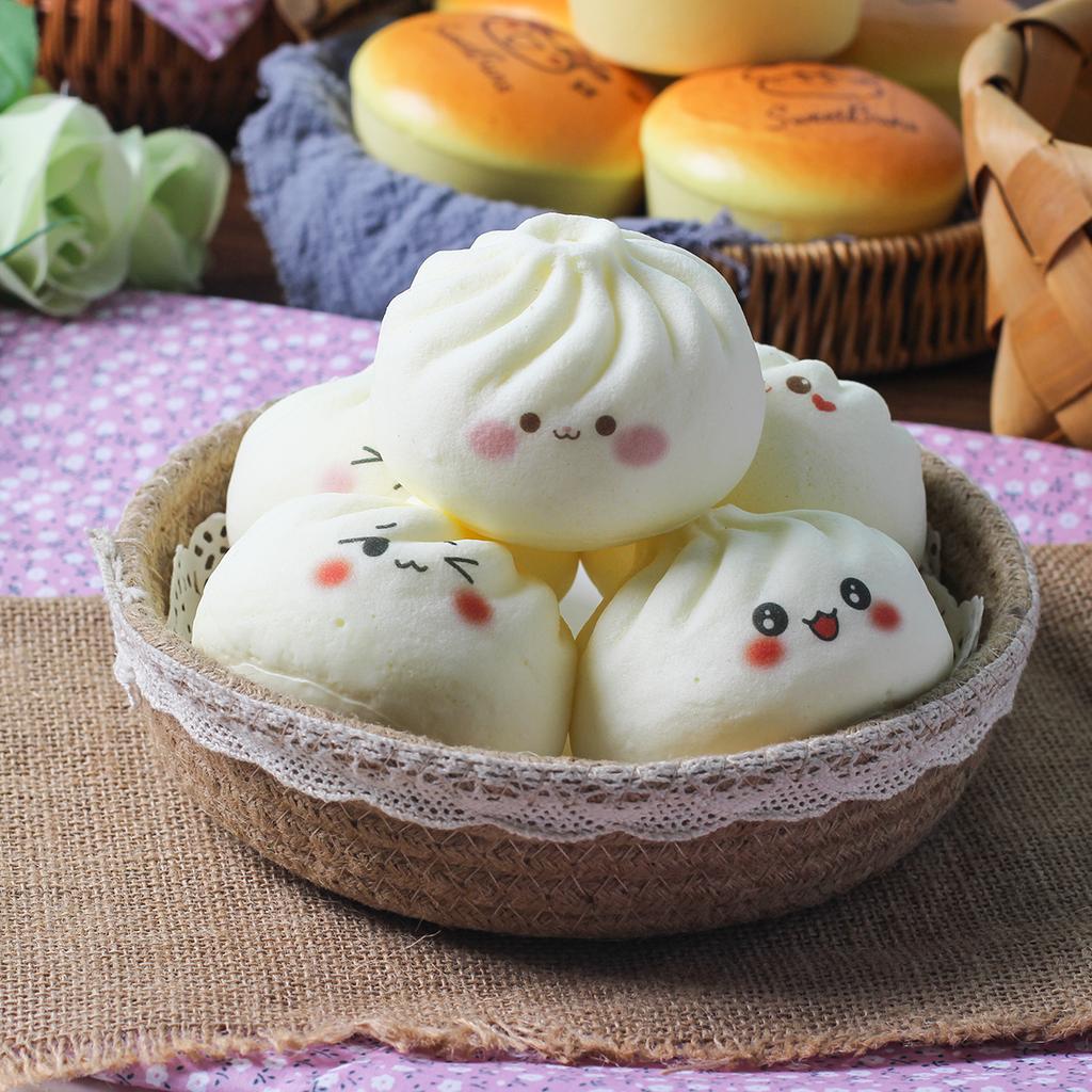 1Pc Simulation Of Steamed Bread Model Fake Food Decompression Kneading Music Props Home Decoration Expression Random
