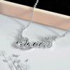 New Arrival Voguish Luxurious Gold Color Color Queen Crown Chain Necklaces Cubic Zircon Crystalline Pendant Necklace Women Modish Birthday Giveaway