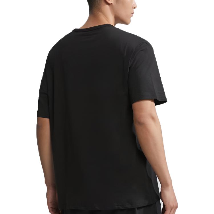 Calvin Klein Solid Color Round Neck Letter Print Fitted Short Sleeve T-Shirt Men tops Black NM2418E-UB1