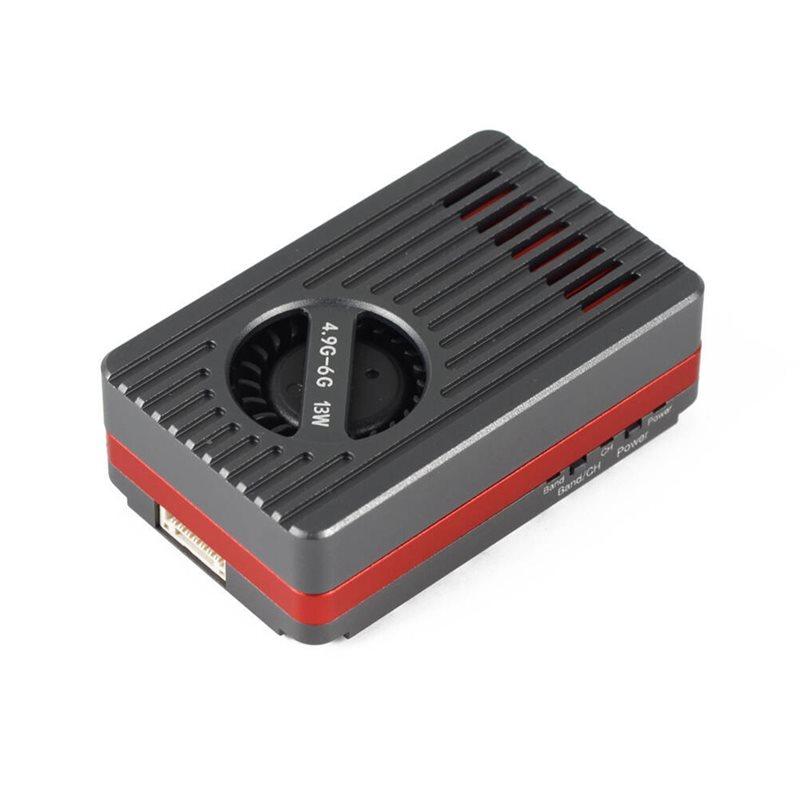 ABUO-For RC FPV Long Range Fixed-Wing Drone Compatible 13W VTX 80CH 4.9G-6G High-Power FPV Video Transmitter SMA Interface