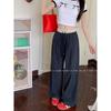 2025 Women's Retro Plaid High-Waist Wide-Leg Pants: Spring/Summer Casual, Versatile, Loose Fit, Floor-Length Trousers