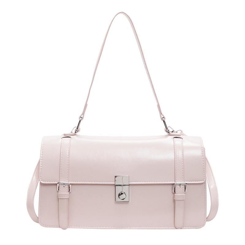 

Ретро портфель для поездок из масляной вощеной кожи, новая сумка-багет большой вместимости под мышкой, на одном плече, через плечо, маленькая квадратная сумка розовый