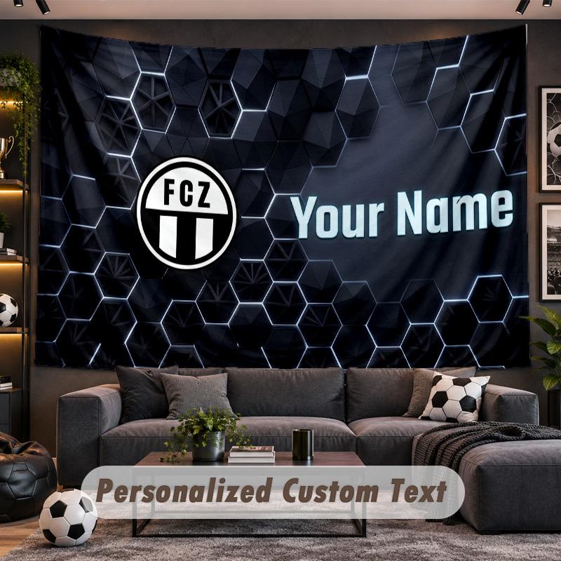 FC Zürich Personalized Tapestry Support Custom Name, Wall Art Home Decoration