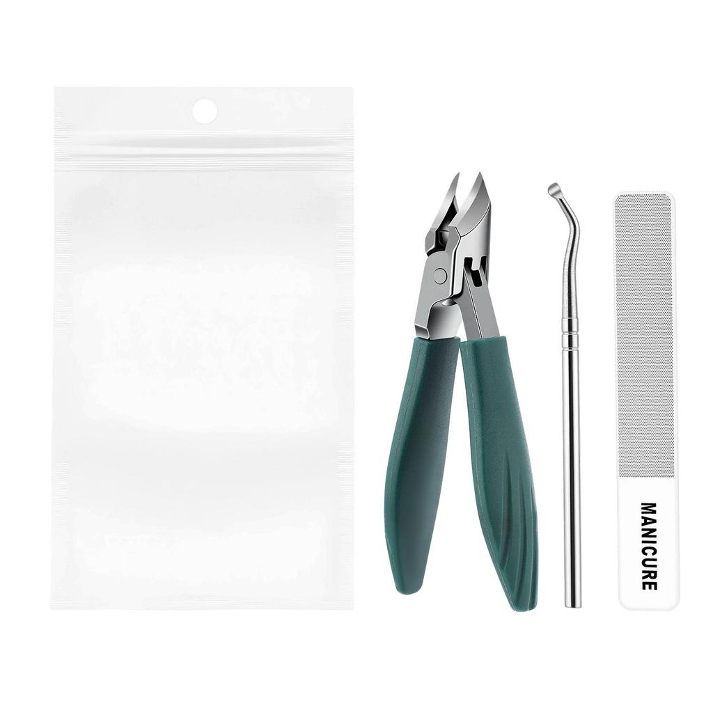 Super Sharp Stainless Steel Large-Opening Nail Clipper Set, Oblique-Edge Pedicure Tools