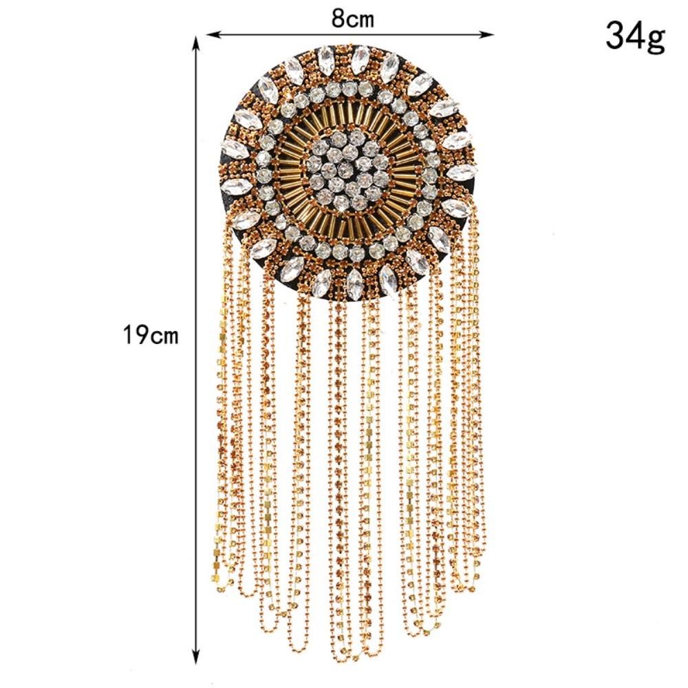 1PC Tassel Chain Shoulder Board Badges Fabrics Fringed Epaulet Decoration For Jacket/ Coat
