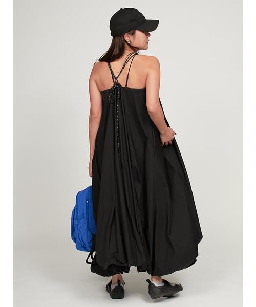 Emi Nylon Sheer Volume Black Women's Dress, 13WFO252025,