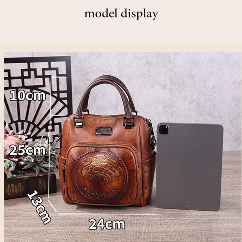 Faux Leather Backpack for Woman Vintage Everyday Backpacks Women Luxury Bags Designers Brown Green Wine Red