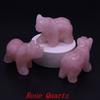 2" Natural Crystal Bear Figurine Healing Stone Carved Animals Reiki Crafts Small Statue Decoration Home Decor Present Souvenir